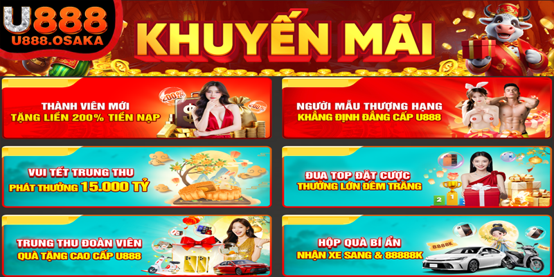 Dịch vụ và khuyến mãi siêu khủng chỉ có tại U888 Bet